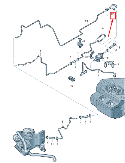 new audi q5 8r fuel hose 8r0261238d original