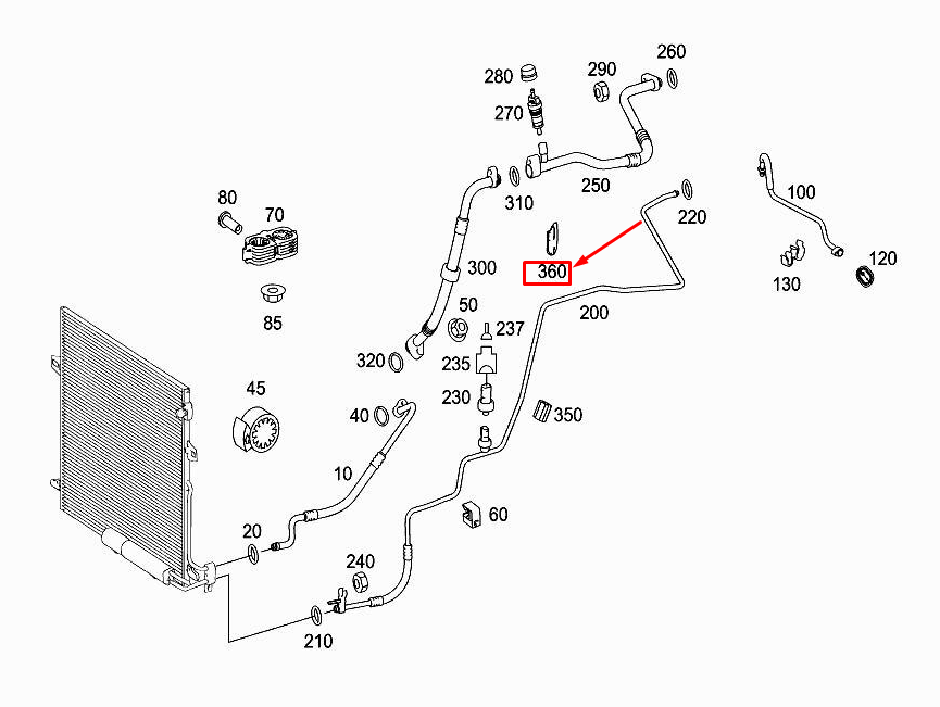 new mercedes-benz r w251 partition wall seal a2518350498 original