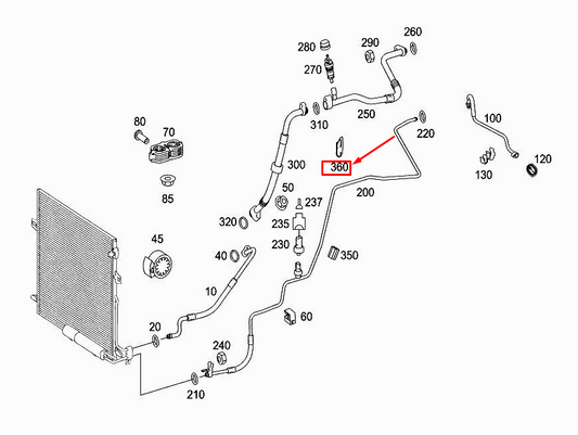 new mercedes-benz r w251 partition wall seal a2518350498 original