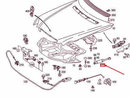 NEW MERCEDES-BENZ E W211 ENGINE HOOD DAMPER SPRING A2118800029 ORIGINAL