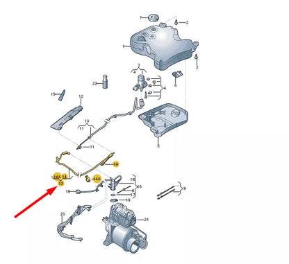 NEW VOLKSWAGEN PASSAT B8 REDUCTION AGENT SUPPLY LINE 561131984E