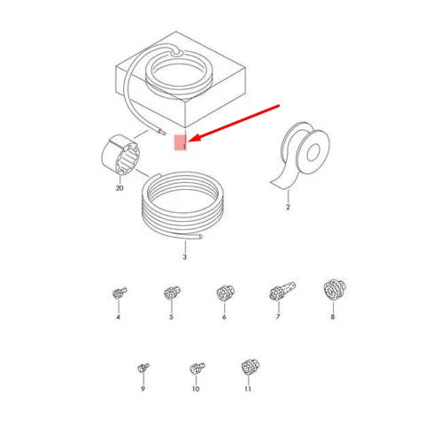 NEW VOLKSWAGEN PASSAT B5 YELLOW ELECTRICAL CABLE IN BAG 10M 000979981A