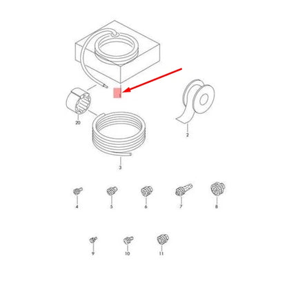 NEW VOLKSWAGEN PASSAT B5 YELLOW ELECTRICAL CABLE IN BAG 10M 000979981A