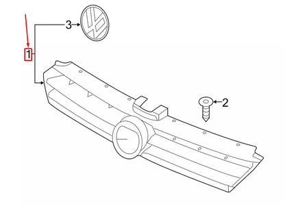 NEW VW GOLF VII 5G MK7 FRONT RADIATOR GRILLE 5G0853651DZLL ORIGINAL