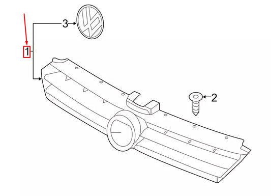 NEW VW GOLF VII 5G MK7 FRONT RADIATOR GRILLE 5G0853651DZLL ORIGINAL