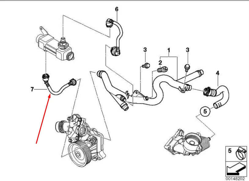 NEW BMW 3 E90 REFRIGERANT HOSE PIPE 11537795135 7795135 ORIGINAL
