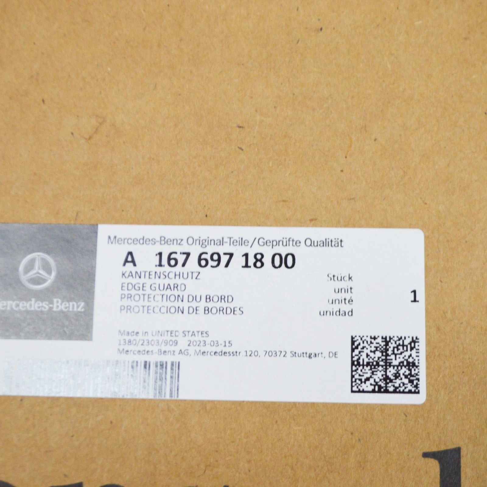 NEW MERCEDES-BENZ GLE W167 FRONT DOOR EDGE GUARD A1676971800 ORIGINAL