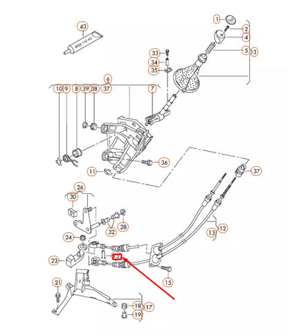 NEW VW TRANSPORTER T5 GEARBOX CABLE SECURING RETAINING WASHER 7H0711280 ORIGINAL