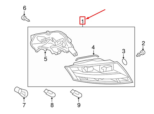 NEW AUDI TT ROADSTER 8J REAR LEFT TAILLIGHT 8J0945095M ORIGINAL