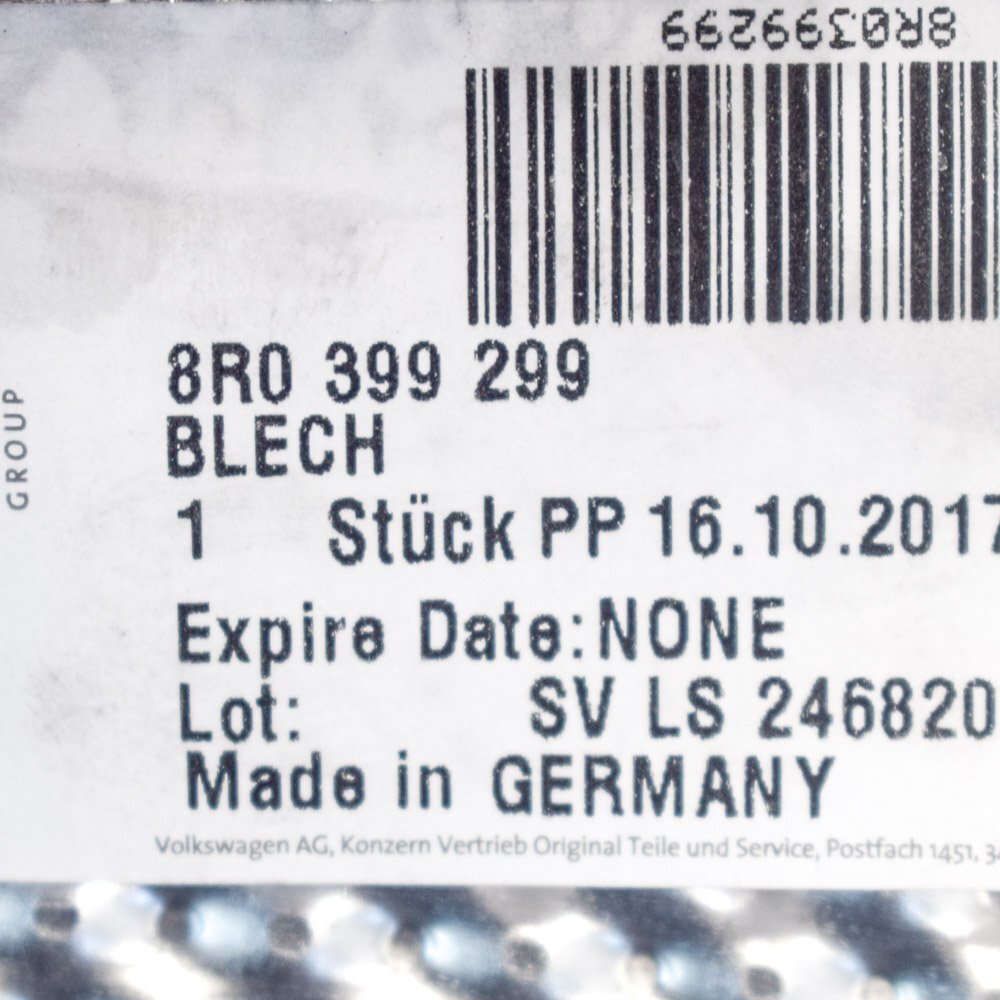 NEW AUDI Q5 GEARBOX TRANSMISSION HEAT SHIELD 8R 2.0 TDI 105KW 8R0399299 2011