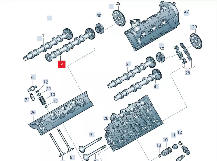 NEW VOLKSWAGEN TOUAREG CR7 INTAKE CAMSHAFT 059109011CT ORIGINAL