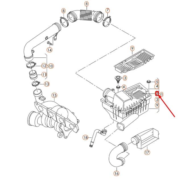 NEW VOLKSWAGEN BEETLE A5 AIR FILTER ELEMENT 5C0129620 ORIGINAL