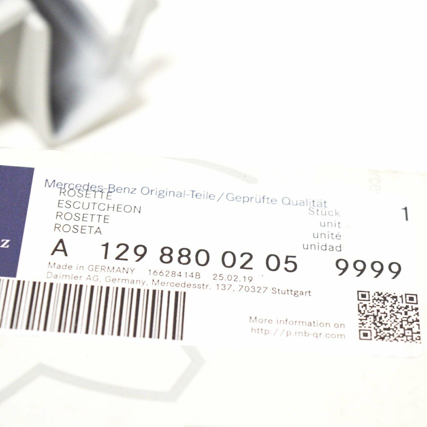 NEW MERCEDES-BENZ SL R129 FRONT TOW HOOK COVER A12988002059999 ORIGINAL