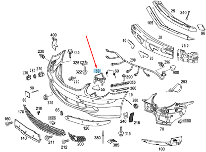 NEW MB SL R230 LEFT SIDE HEADLAMP WASHER COVER CAP A23088011059999 ORIGINAL