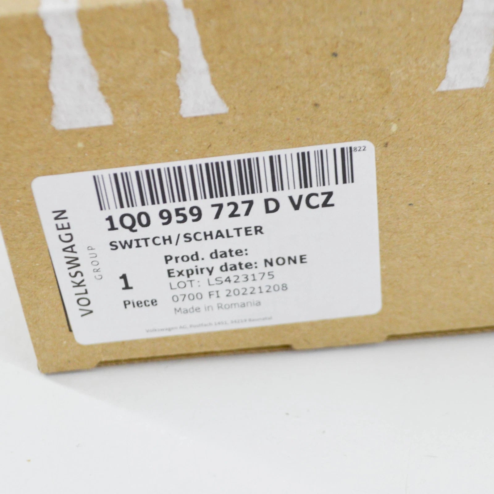 NEW VW EOS 1F SUNROOF CONTROL SWITCH 1Q0959727D VCZ 1Q0959727DVCZ ORIGINAL