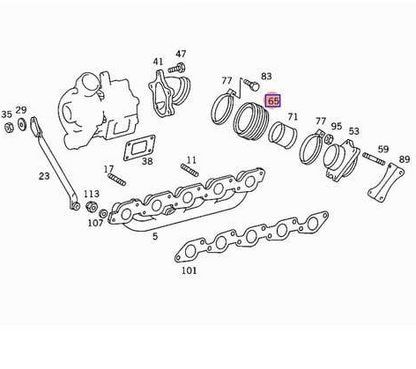 NEW MERCEDES BENZ SPRINTER W903 FLEXIBLE METAL TUBE A6031420259 ORIGINAL