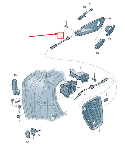 NEW AUDI A3 SPORTBACK 8V FRONT DOOR BOWDEN CABLE 8V3837085E