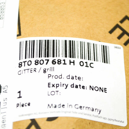 NEW AUDI A5 8T3 FRONT BUMPER LEFT AIR GUIDE GRILLE 8T0807681H01C ORIGINAL