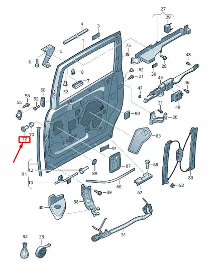 NEW VW SHARAN 7N SLIDING DOOR CATCH HOOK 7N0843671D