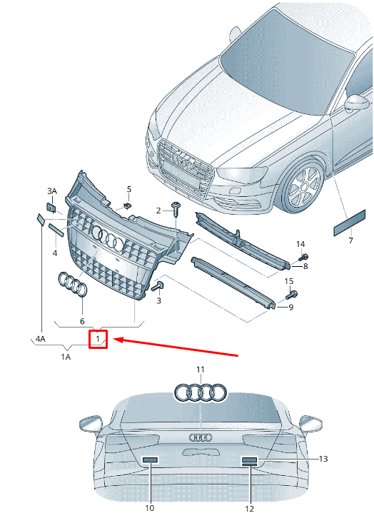 new audi a5 sportback 8t radiator grille 8t0853651gvmz 8t0853651g vmz original