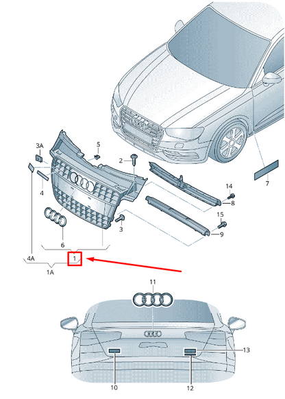 new audi a5 sportback 8t radiator grille 8t0853651gvmz 8t0853651g vmz original
