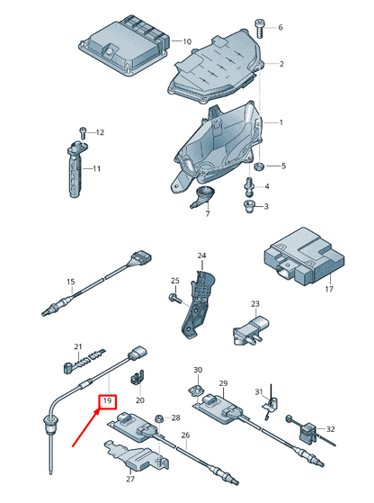new audi q5 8r exhaust gas temperature sensor 4g0906088af original
