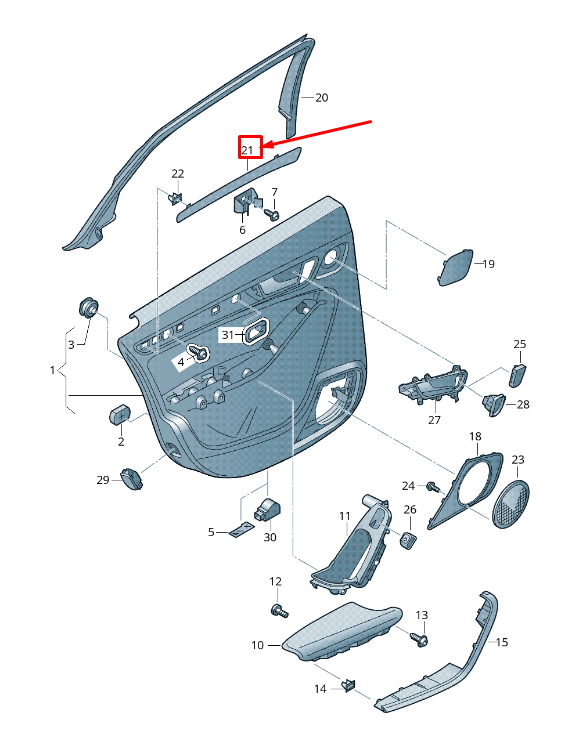 new audi a4 allroad b8 rear right door panel insert trim 8k0867420e7v7 original