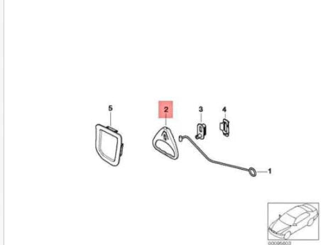NEW BMW 1 CABRIO E88 TRUNK EMERGENCY RELEASE HANDLE 51247056414 ORIGINAL