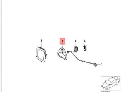 NEW BMW 1 CABRIO E88 TRUNK EMERGENCY RELEASE HANDLE 51247056414 ORIGINAL