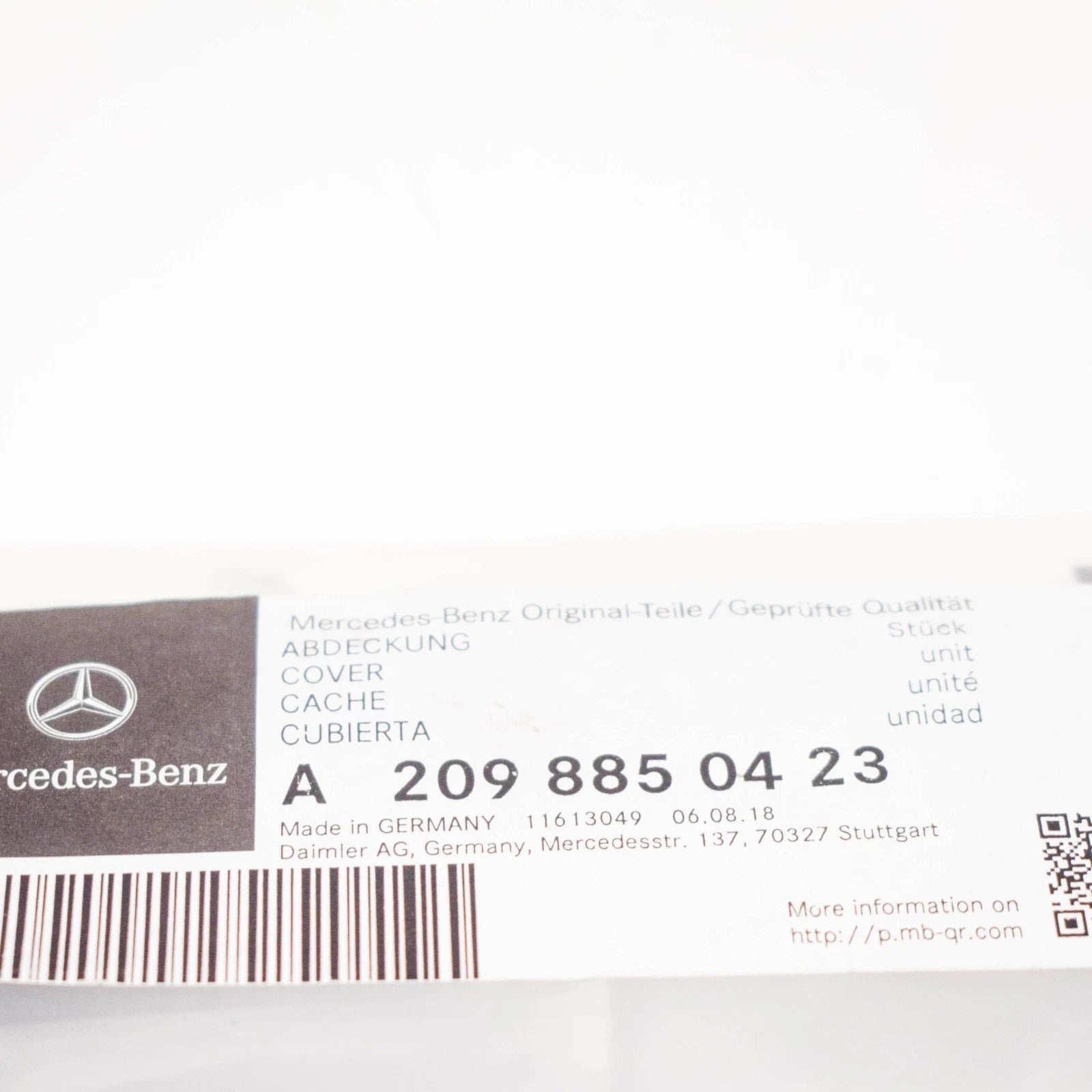 NEW MERCEDES-BENZ CLK C209 RIGHT FOG LIGHT GRILLE A2098850423 2008 ORIGINAL