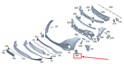 NEW MERCEDES-BENZ EQC FRONT RIGHT LOWER BUMPER COVER A2938851400 ORIGINAL