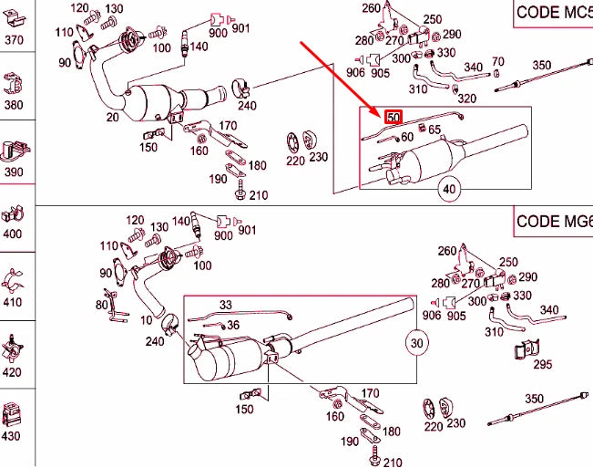 NEW MERCEDES-BENZ VITO W639 EXHAUST SYSTEM PRESSURE LINE A6394900237 ORIGINAL
