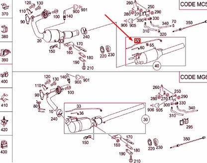 NEW MERCEDES-BENZ VITO W639 EXHAUST SYSTEM PRESSURE LINE A6394900237 ORIGINAL