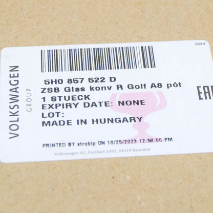 NEW VOLKSWAGEN ID.3 E11 FRONT RIGHT DOOR MIRROR GLASS LHD 5H0857522D ORIGINAL