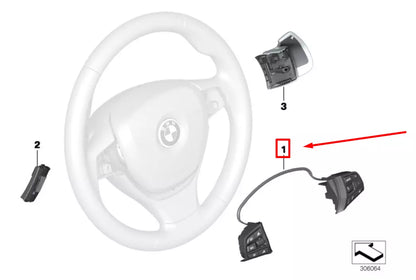 NEW BMW 6 GRAN COUPE F06 STEERING WHEEL BUTTONS 61317849406 7849406 ORIGINAL