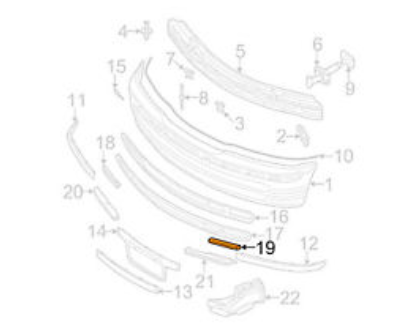 new bmw 3 e46 front bumper right grille cover 51118192878 8192878 original