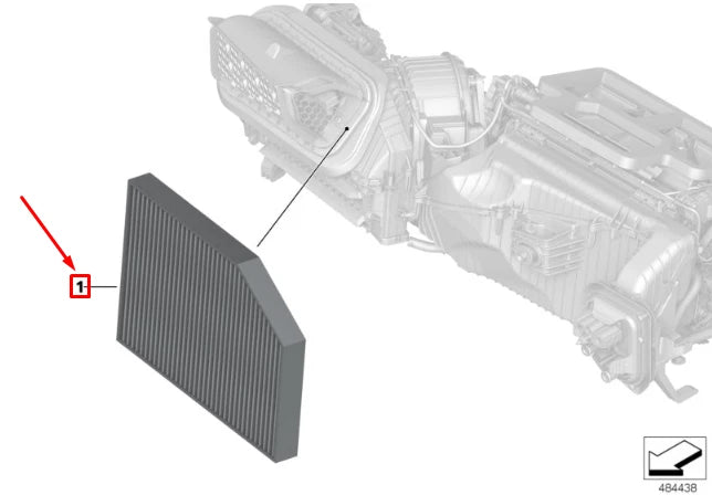 NEW BMW X3 G01 INTERIOR ACTIVATED CARBON FILTER 64119382886 ORIGINAL