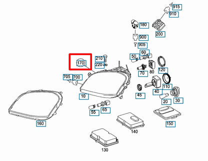 NEW MERCEDES-BENZ M-CLASS W164 RIGHT HEADLIGHT REPAIR KIT A1648200259 ORIGINAL