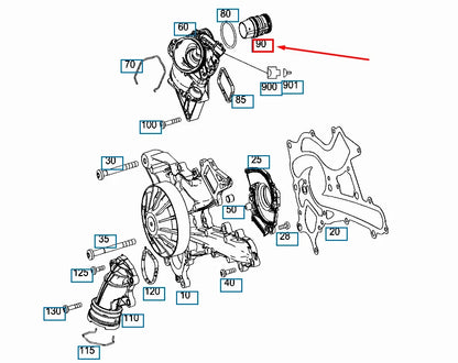NEW MERCEDES-BENZ ML W166 WATER OUTLET COOLANT PIPE A2762030102 ORIGINAL