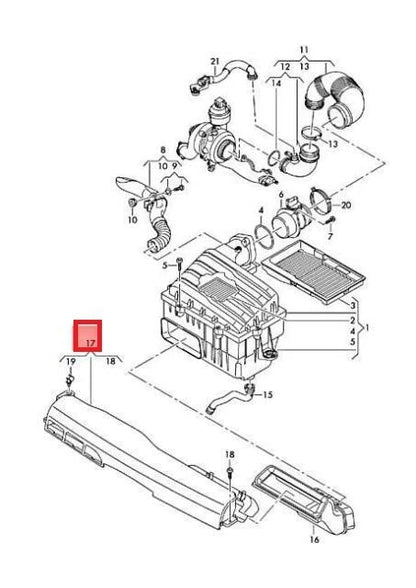 NEW AUDI A1 GB AIR FILTER INLET DUCT AIR GUIDE 2Q0129509A 2019 ORIGINAL
