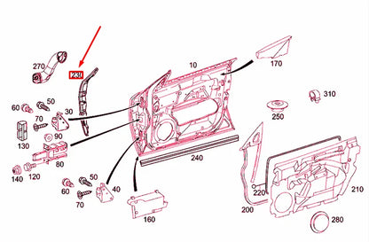 NEW MERCEDES-BENZ CLS C219 FRONT RIGHT DOOR SEAL A2197270230 ORIGINAL