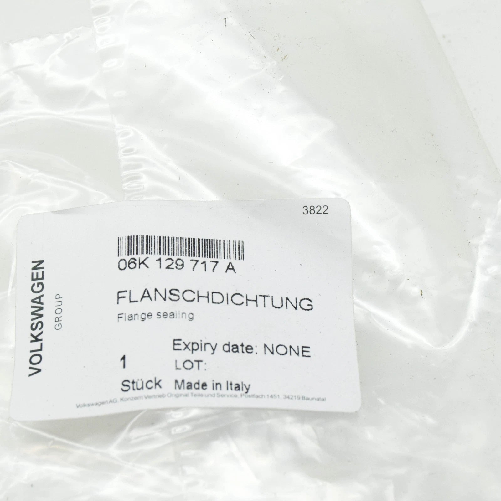 NEW AUDI A4 B9 INTAKE MANIFOLD GASKET 06K129717A ORIGINAL