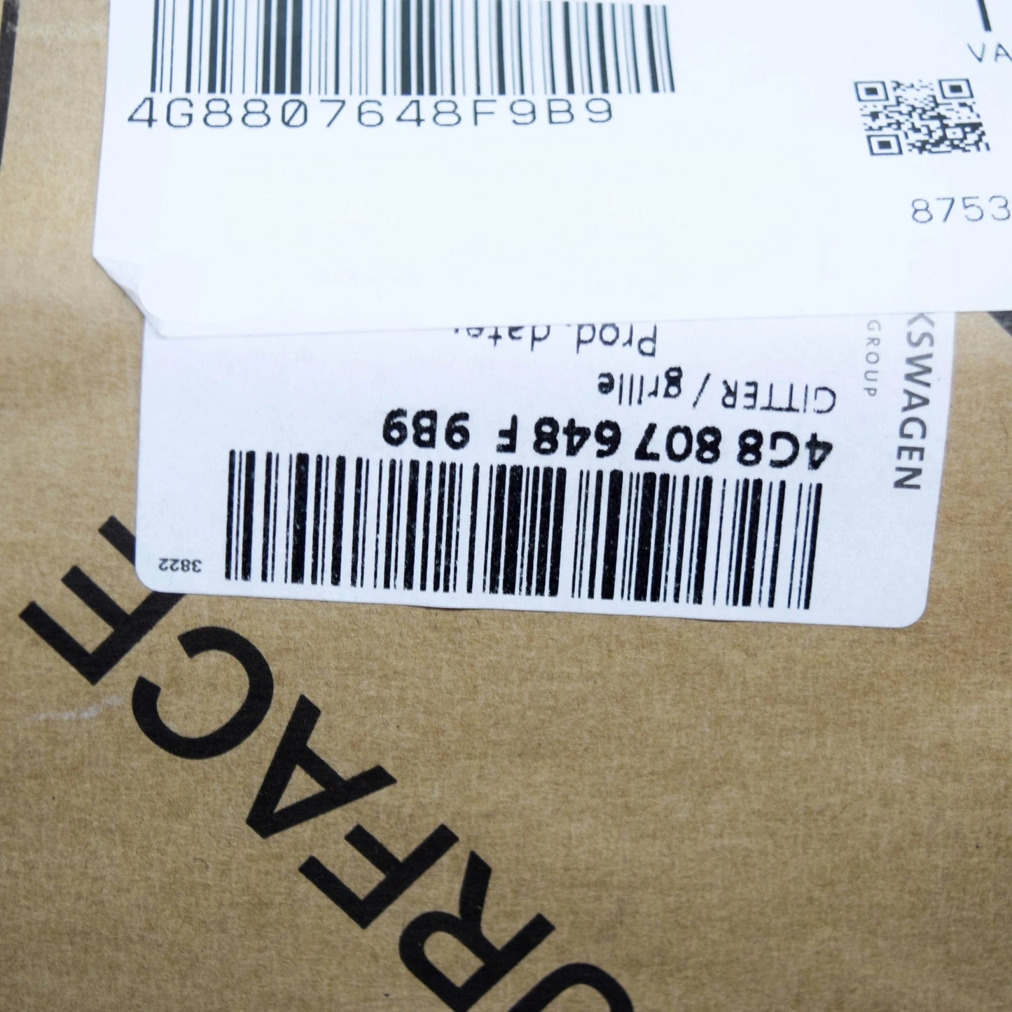 NEW AUDI A7 4G FRONT BUMPER RIGHT SIDE GRILLE 4G8807648F9B9