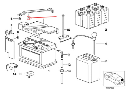 NEW BMW 5 E39 BATTERY HOLDER 61218368212 8368212 ORIGINAL