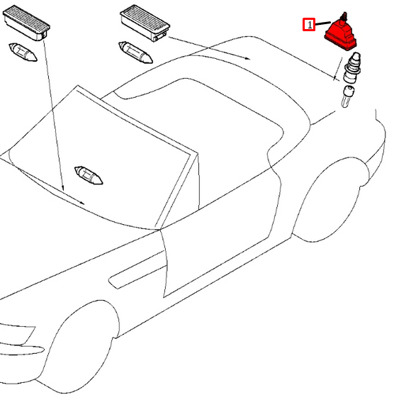 new bmw z3 e36 rear license plate light 63268389577 original
