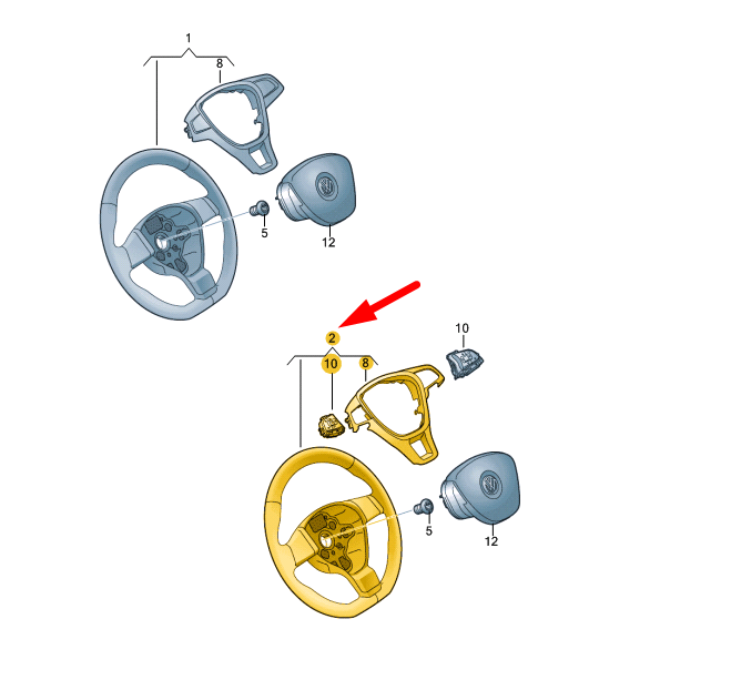 new volskwagen arteon 3h7 multi leather steering wheel 3g8419091jcpu original