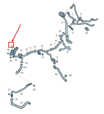 NEW AUDI A8 4N ADDITIONAL COOLANT PUMP BRACKET 4N0121313A