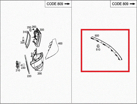 NEW MERCEDES-BENZ C CL203 ADDITIONAL BRAKE LIGHT A2038203356