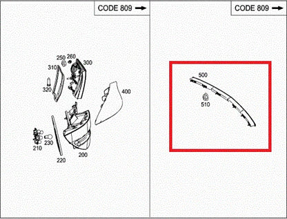 NEW MERCEDES-BENZ C CL203 ADDITIONAL BRAKE LIGHT A2038203356