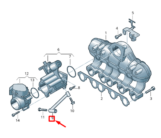 NEW VOLKSWAGEN CRAFTER 2F MK1 EGR VALVE BRACKET 076129723A ORIGINAL